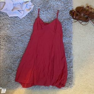 red spaghetti strap dress from H&M